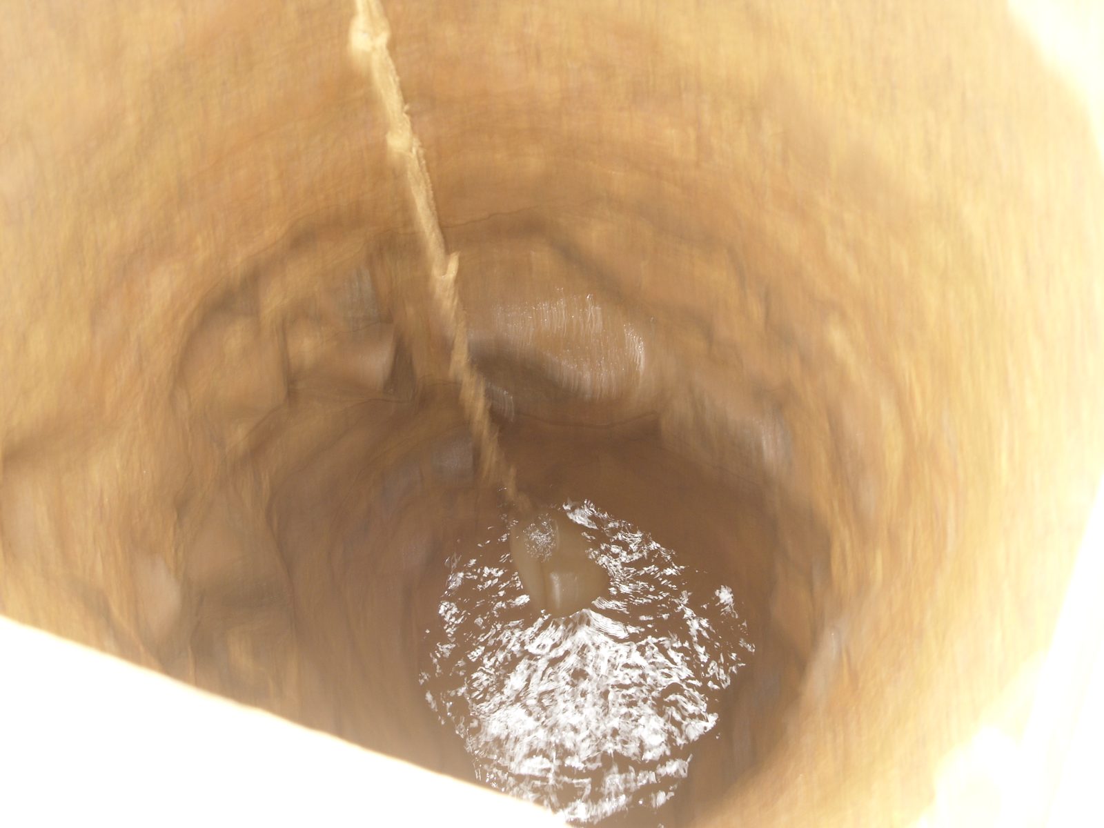 The interior of a well in rural Liberia